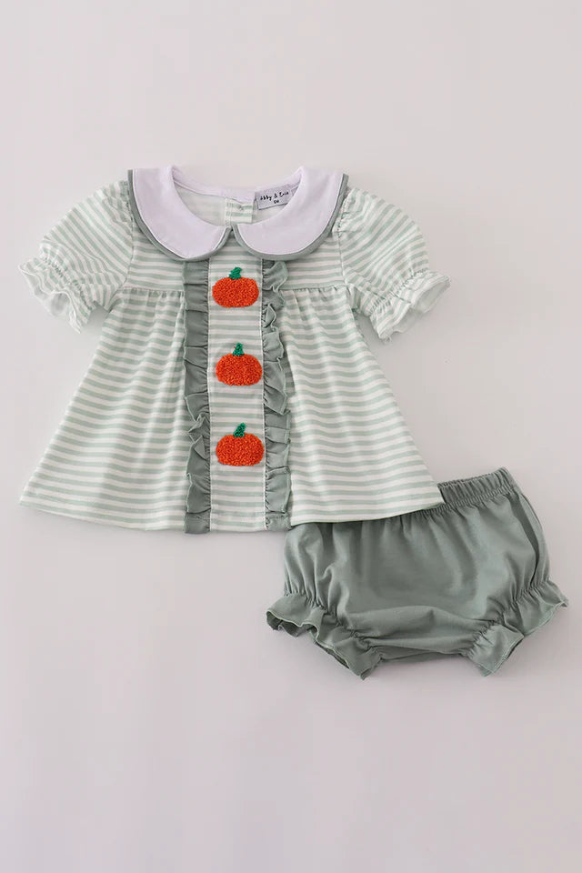 Sage Pumpkin Bloomer Set
