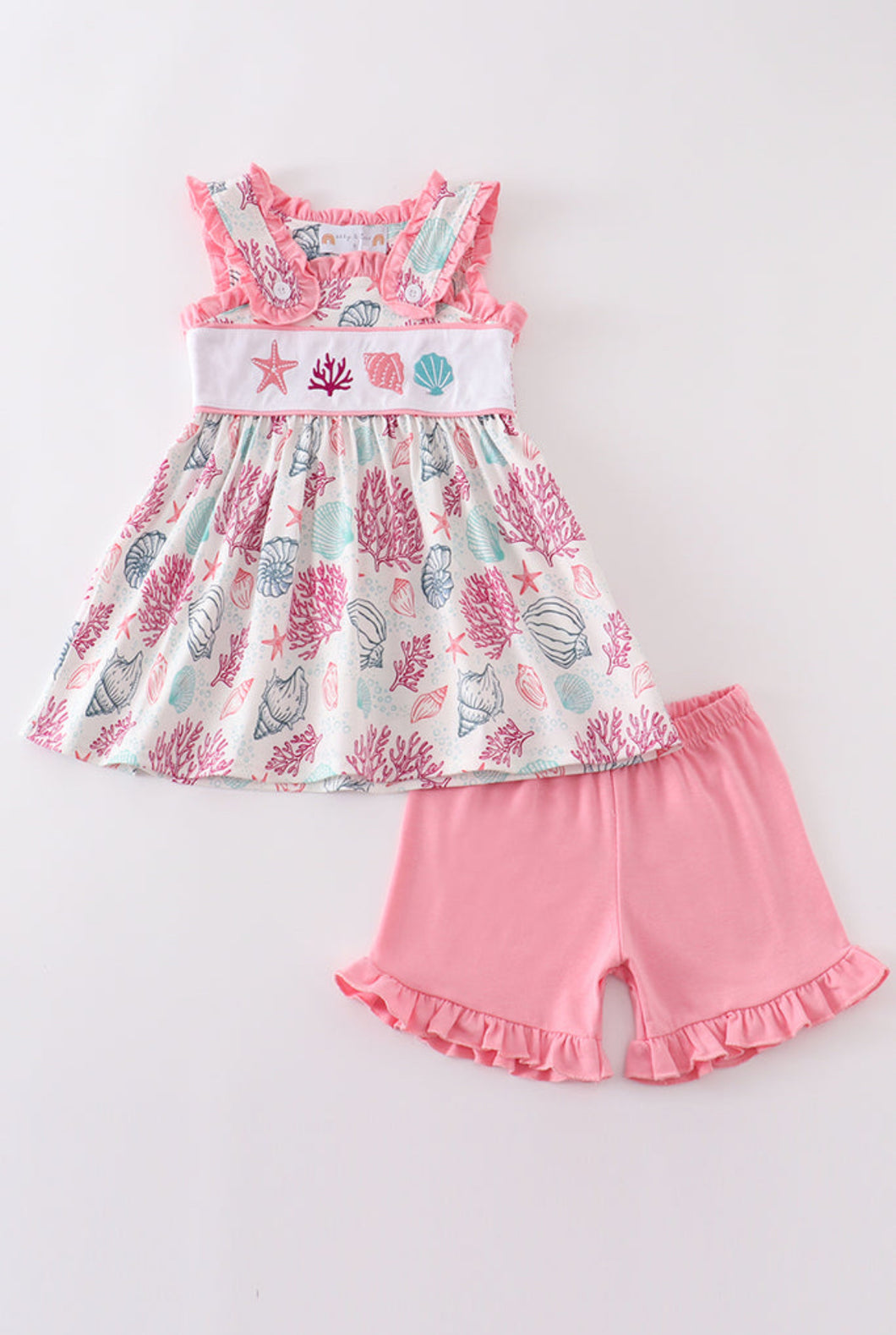 Pink Shell Short Set