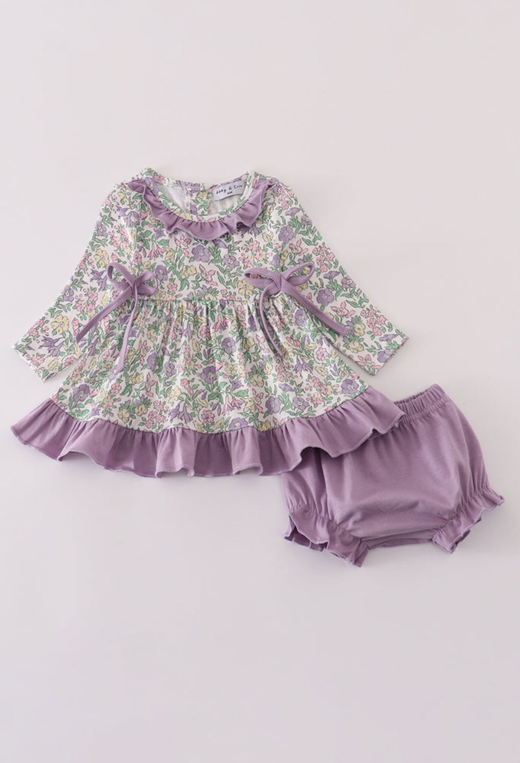 Purple Floral Bloomer Set