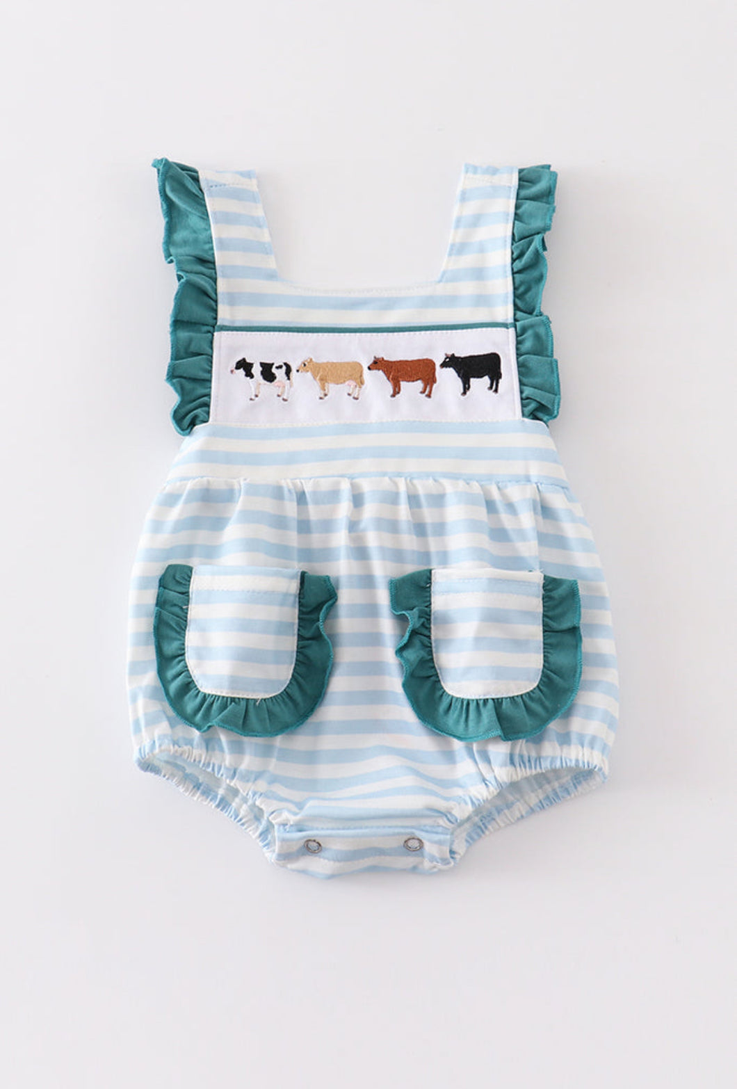 Blue Stripe Cow Bubble