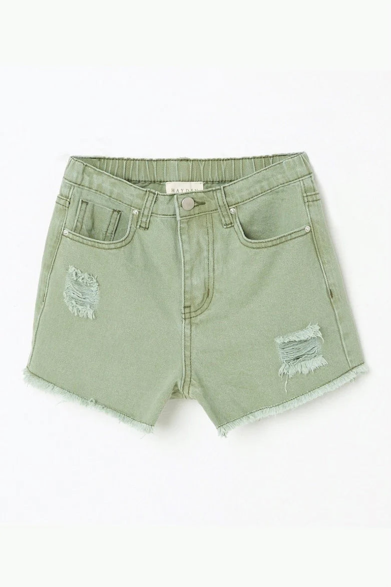 Summer Is Here Shorts - Olive
