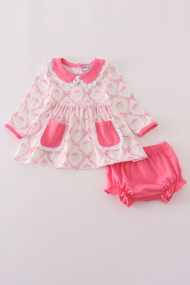 Pink Pumpkin Bloomer Set