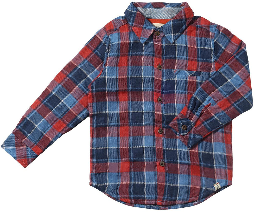 Atwood Woven Shirt - China/Rust Plaid