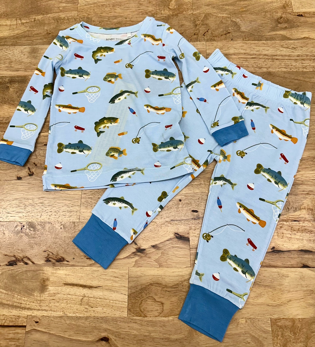 Blue Fishing Pajama Set