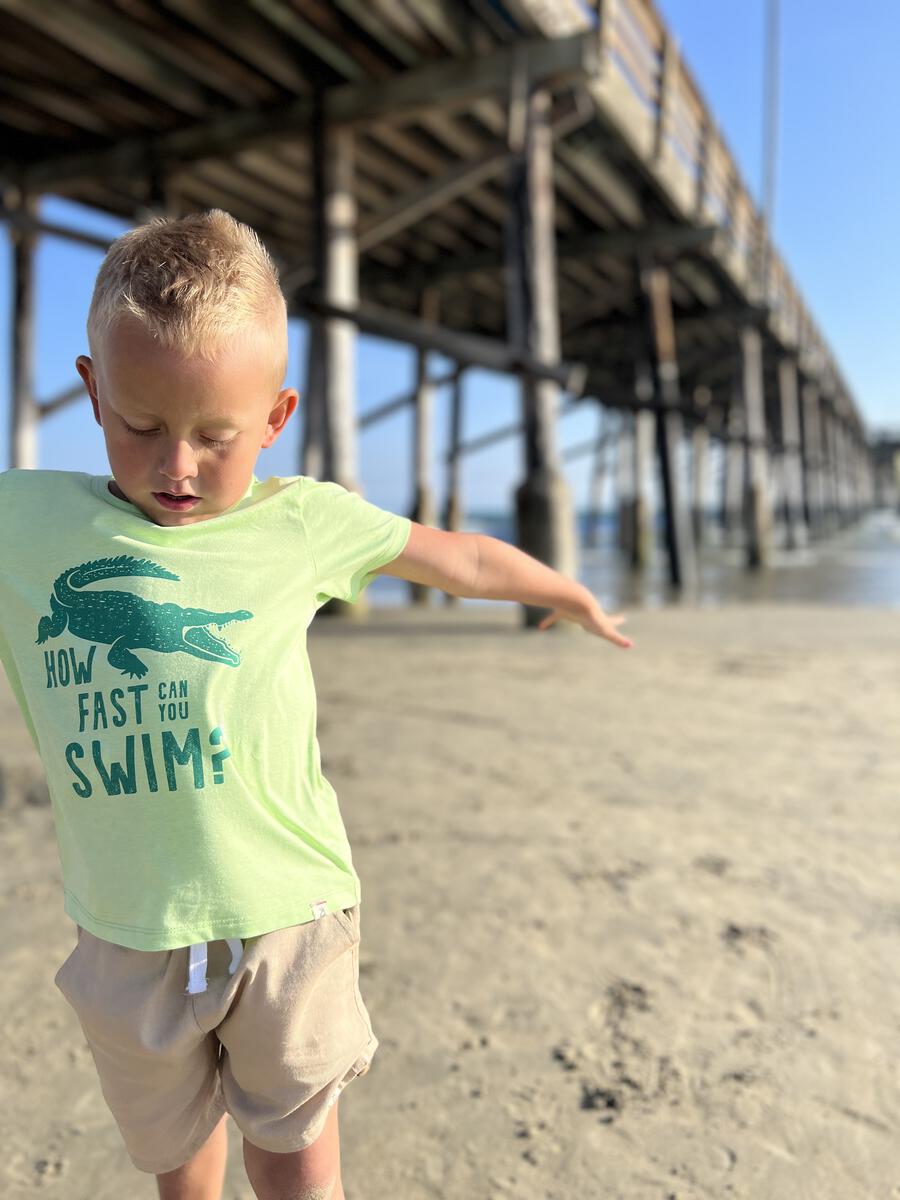 Falmouth Lime Alligator Tee