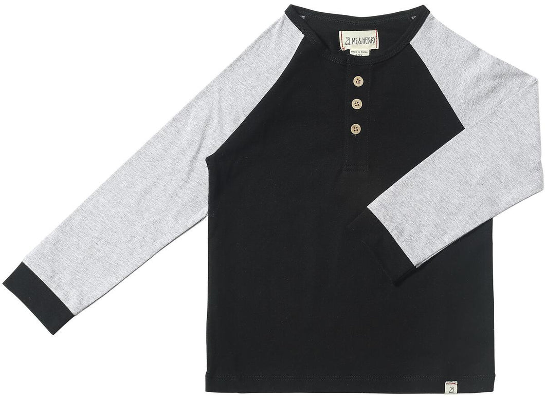 Lugoff Raglan Tee - Black/Grey