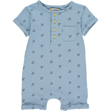 Load image into Gallery viewer, Martingale Blue Henley Romper

