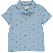 Load image into Gallery viewer, Blue Henry Polo
