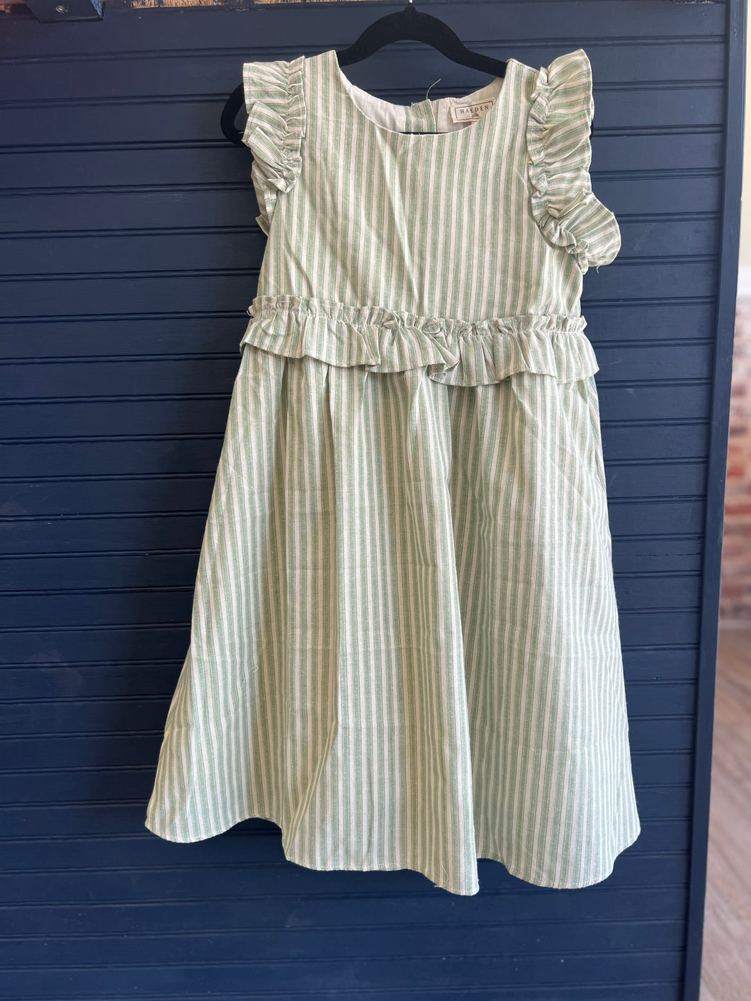 Striped Sage Dress