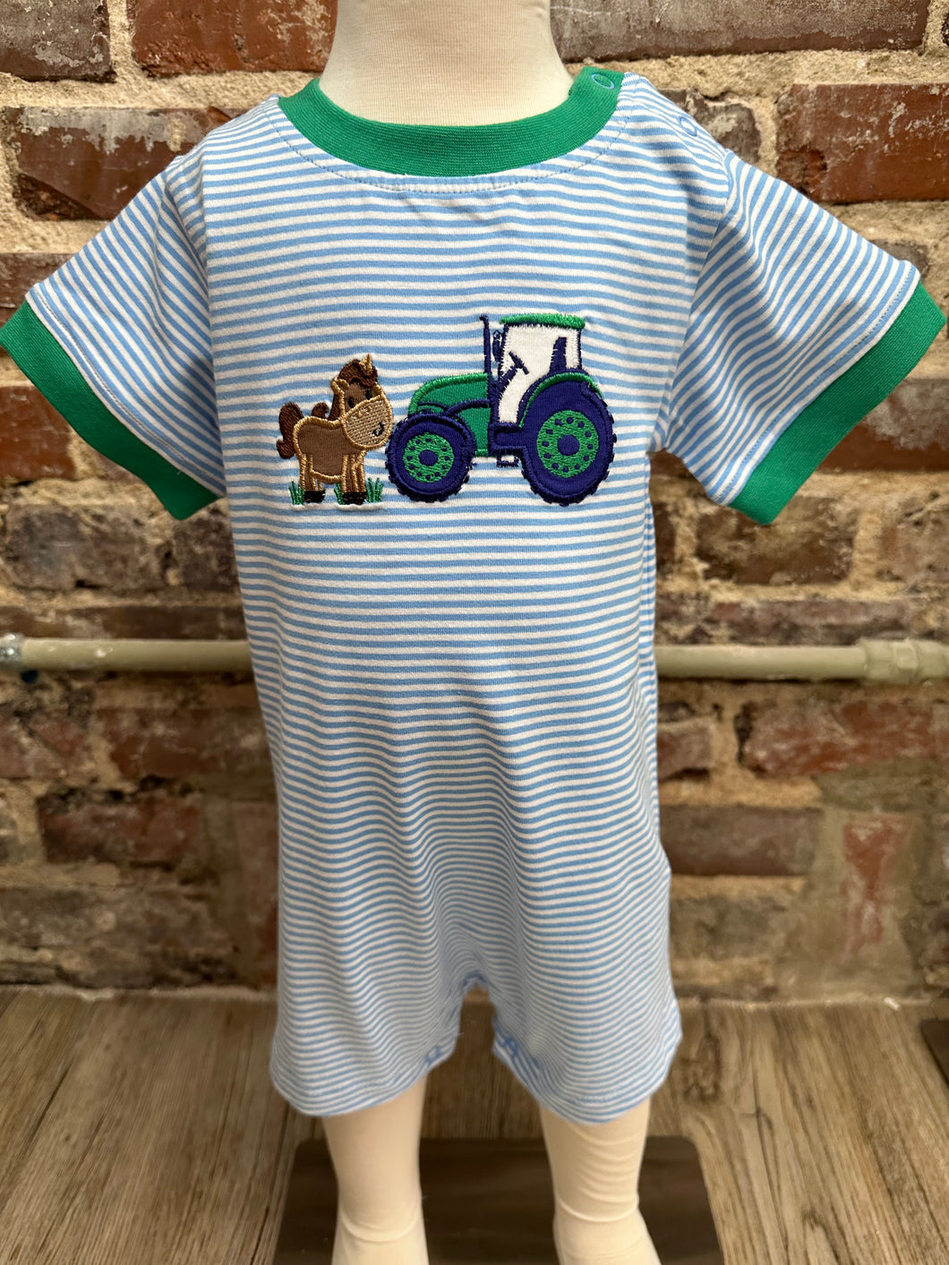 Tractor Boy's Romper