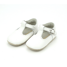 Load image into Gallery viewer, Elodie Girls Scalloped T-Strap Mary Jane Crib Shoe (Infant) - White
