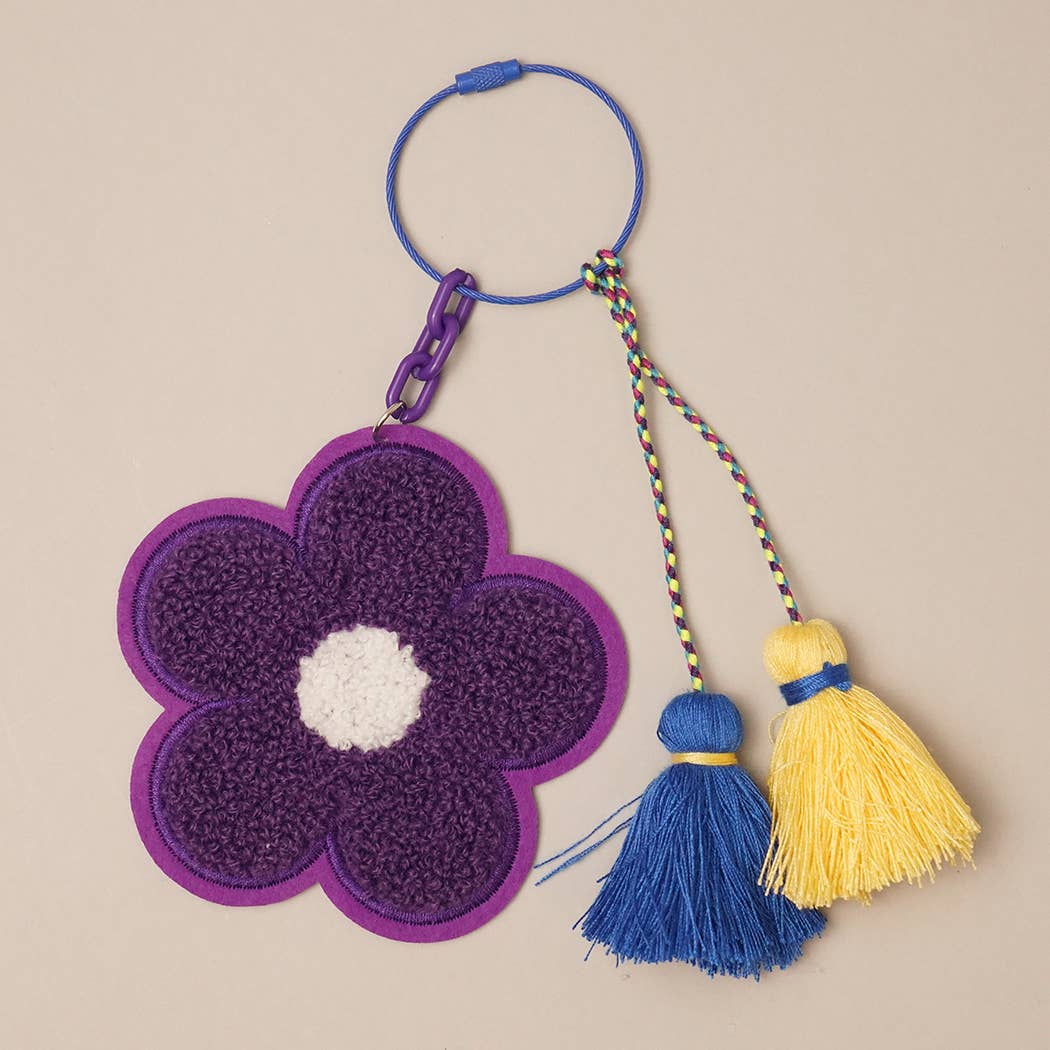 Flower Patch Tassel Keychain Bag Charms