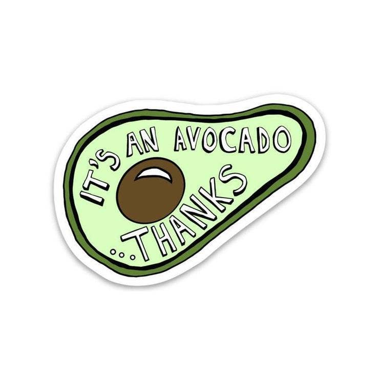 It's an Avocado Thanks Sticker