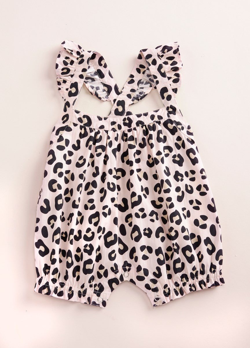 Check Meowt Bubble Onesie - Pink Leopard